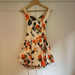 Zara oranges bubble dress